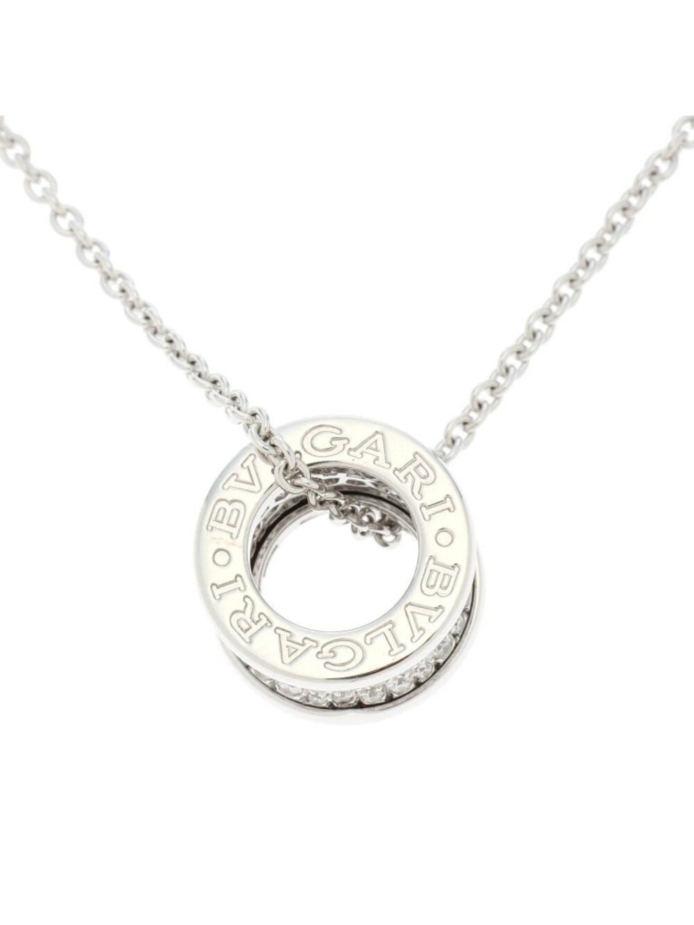 Bvlgari WG Pave D Necklace White Gold